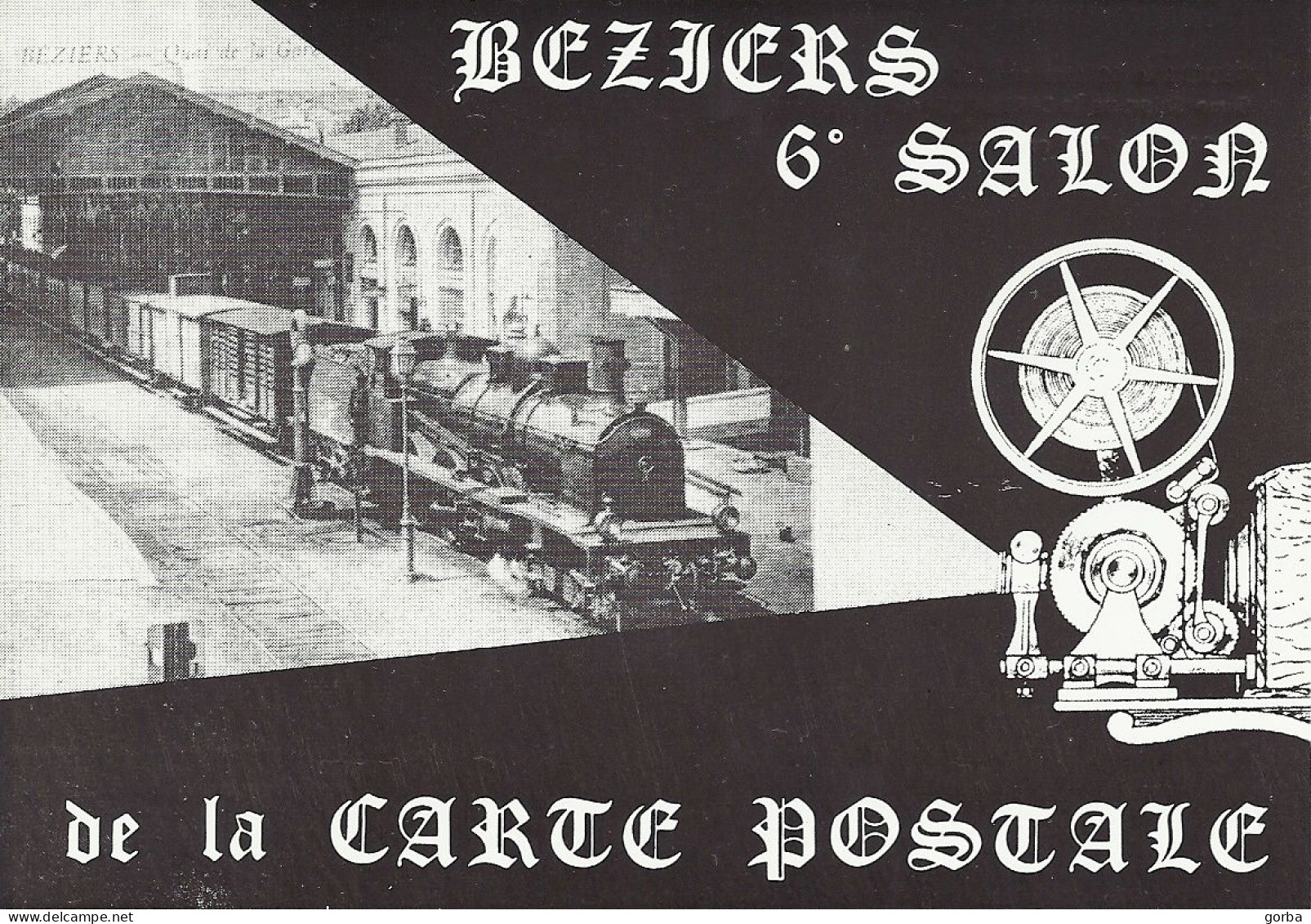 *CPM - 6ème Salon De La Carte Postale De BEZIERS (34) -  La Gare Du Midi En 1900 - Train - Bourses & Salons De Collections