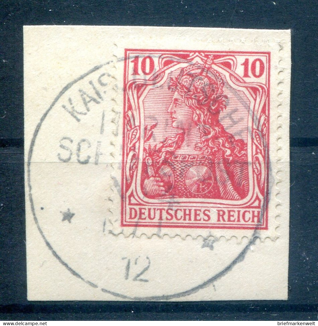 Kiautschou SEEPOST MSP 4 PATRICIA  Herrlich Auf Gest. Luxusbriefstück (L1368 - Kiauchau