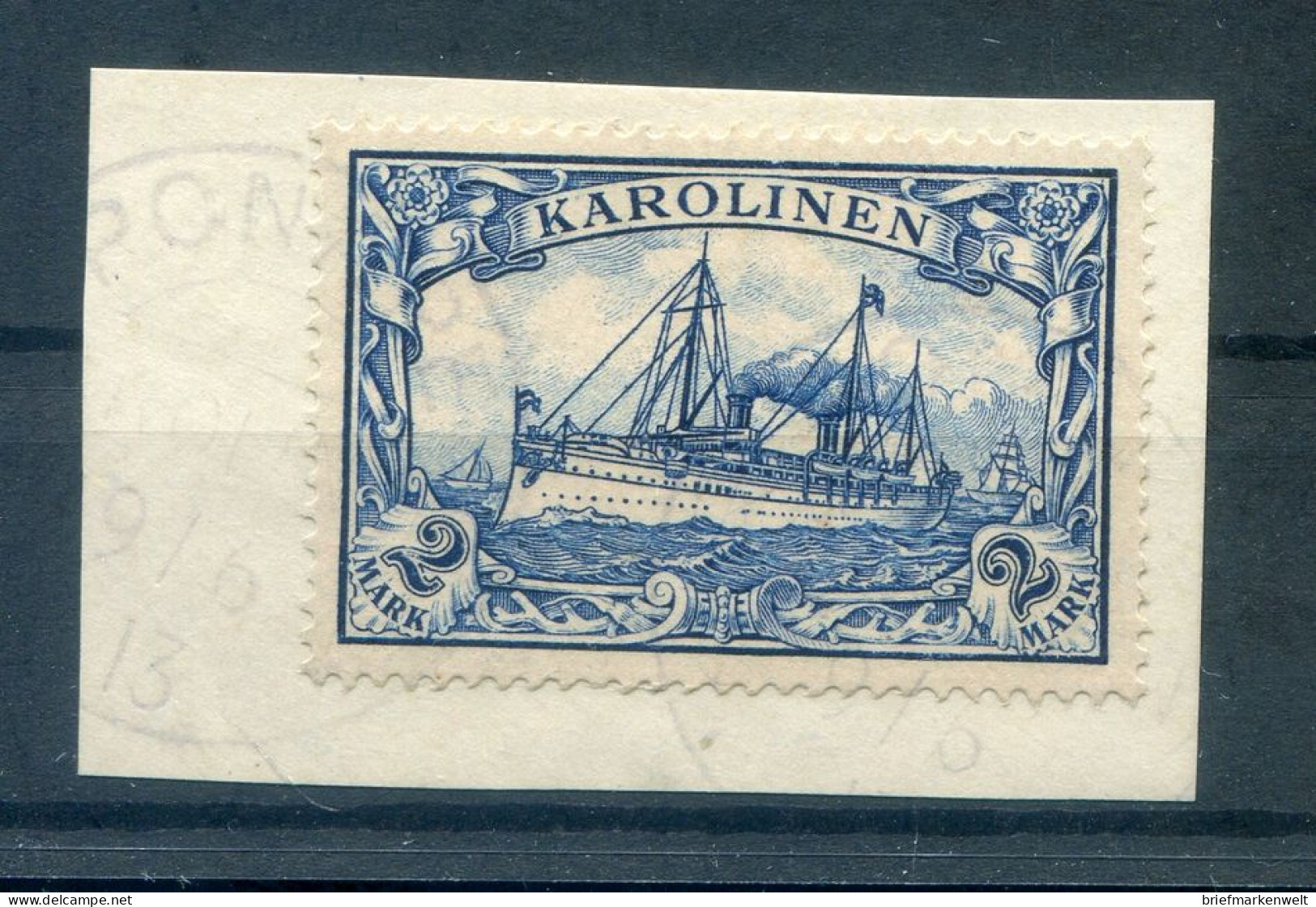 Karolinen 17 Herrlich Auf Gest. Luxusbriefstück 100EUR (T4235 - Isole Caroline