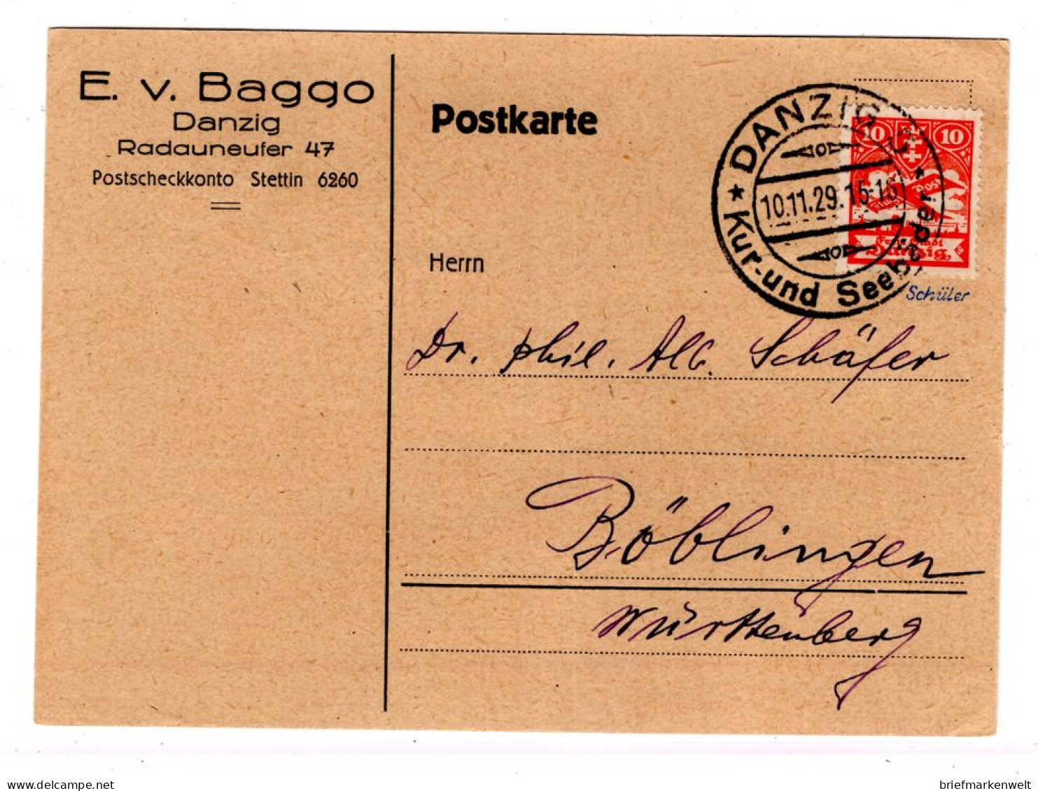 Danzig 202 Schöne EF (T4998 - Lettres & Documents