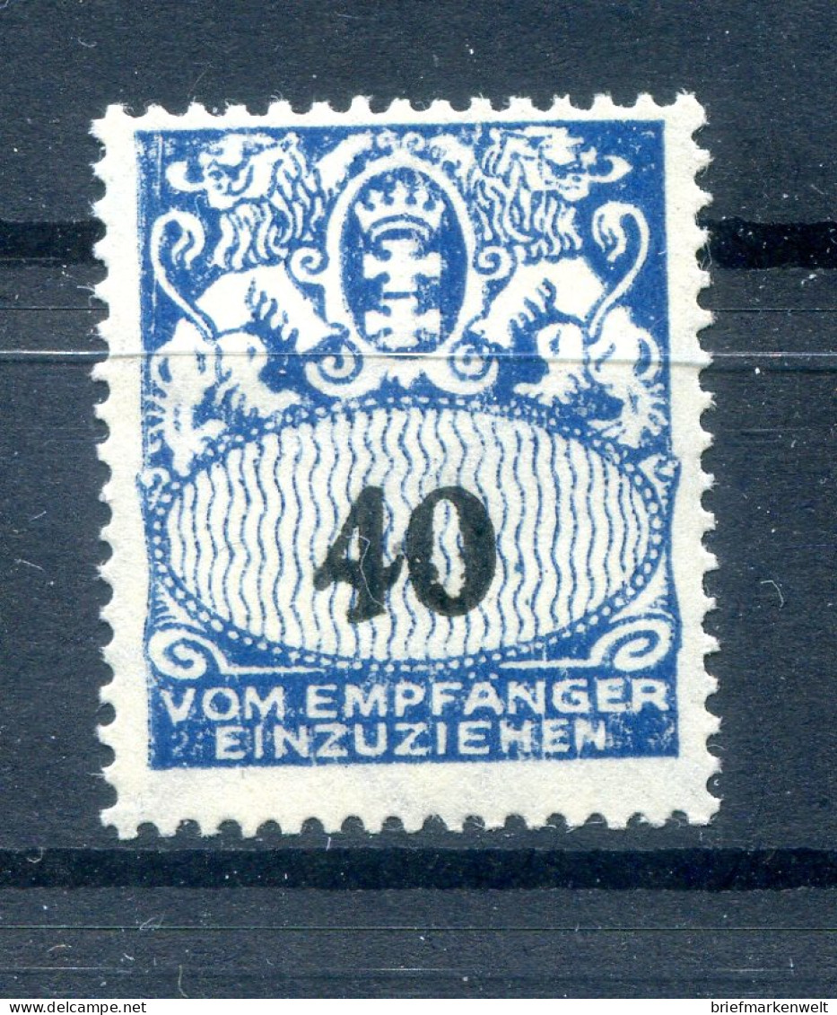 Danzig PORTO 34 LUXUS ** MNH POSTFRISCH (77869 - Segnatasse