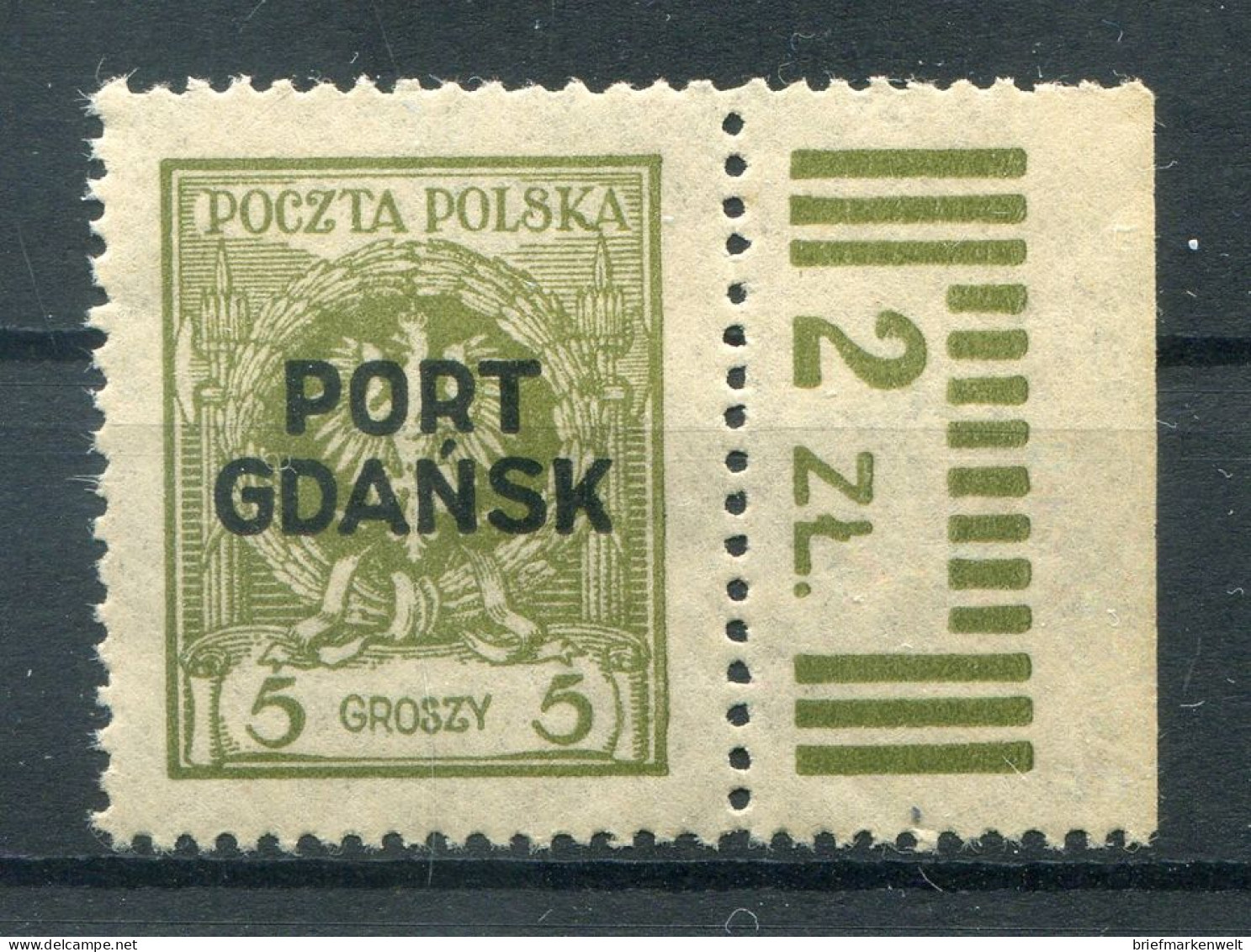 Danzig PORT GDANSK 4 RANDSTÜCK ** MNH POSTFRISCH (78311 - Port Gdansk