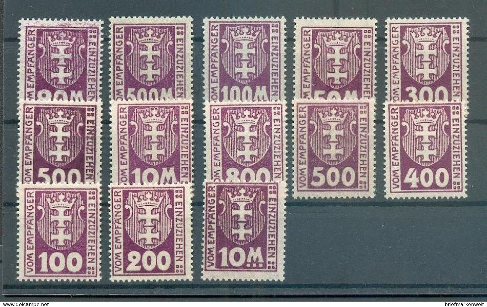 Danzig PORTO 15/25X+Y SATZ** MNH POSTFRISCH 50EUR (70312 - Taxe