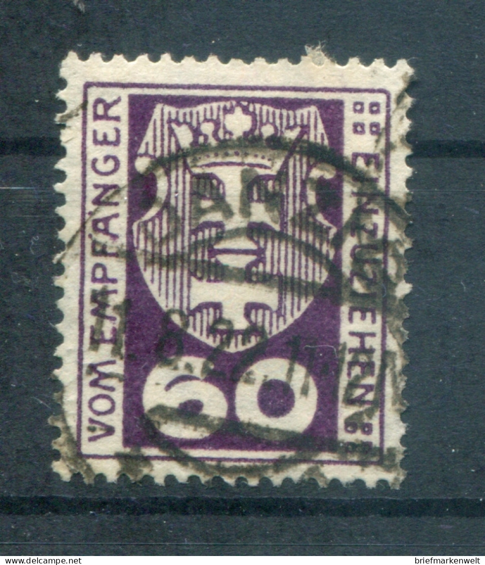 Danzig PORTO 4b Echt Gest. BPP 16EUR (T1297 - Segnatasse