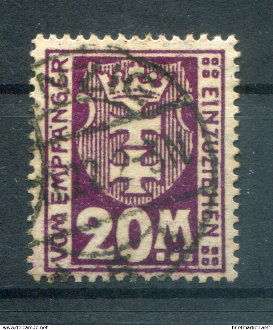 Danzig PORTO 22Y Echt Gest. BPP (79411 - Postage Due