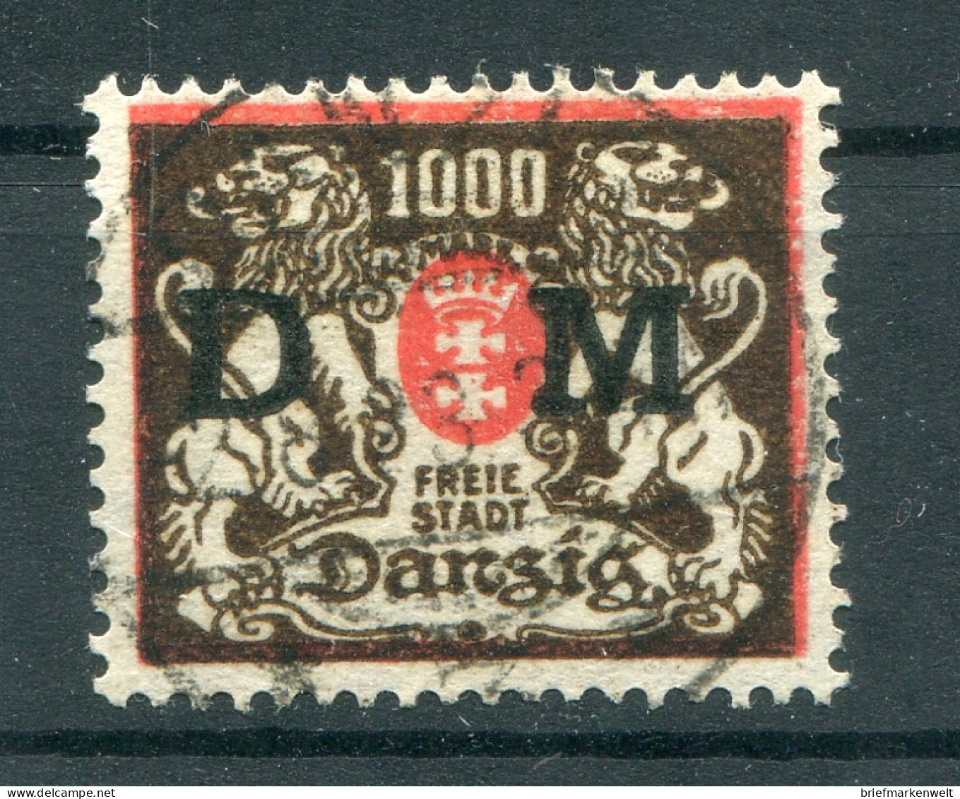 Danzig DIENST 40 Echt Gest. BPP 120EUR (T4027 - Dienstmarken