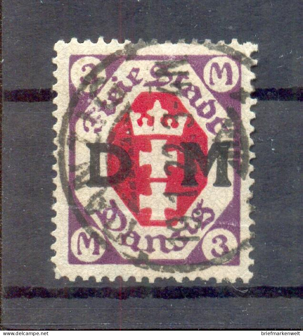 Danzig DIENST 14 Echt Gest. BPP 70EUR (15010 - Dienstzegels