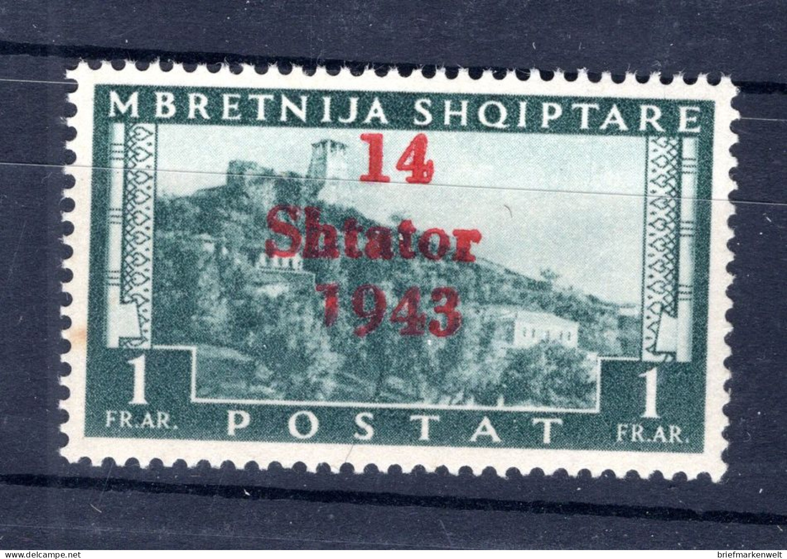 Albanien 11VI ABART ** MNH POSTFRISCH BPP 350EUR (B5128 - Deutsche Bes.: Albanien