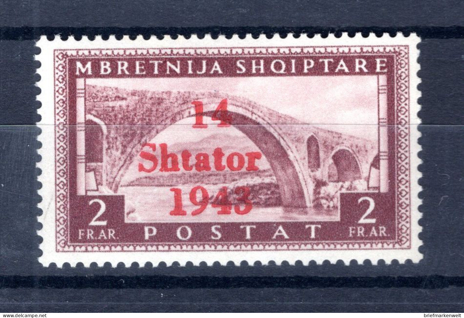 Albanien 12IX ABART ** MNH POSTFRISCH BPP 350EUR (B5124 - Duitse Bez.: Albanië