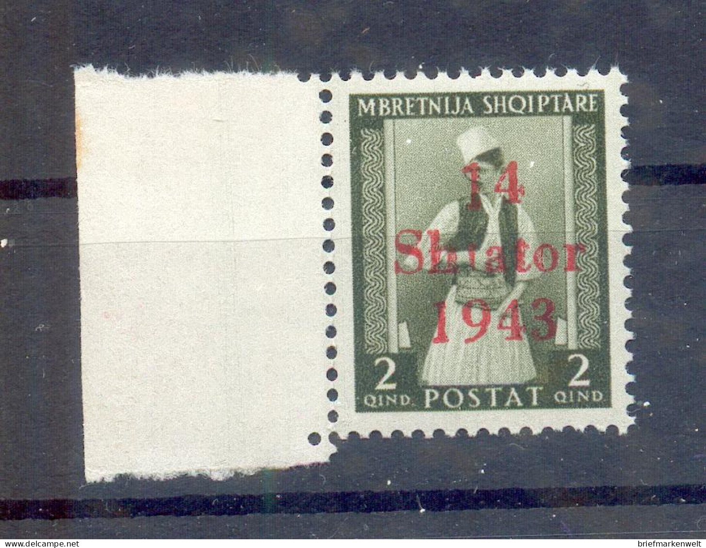 Albanien 2XIV ABART ** MNH POSTFRISCH 60EUR (11810 - Deutsche Bes.: Albanien