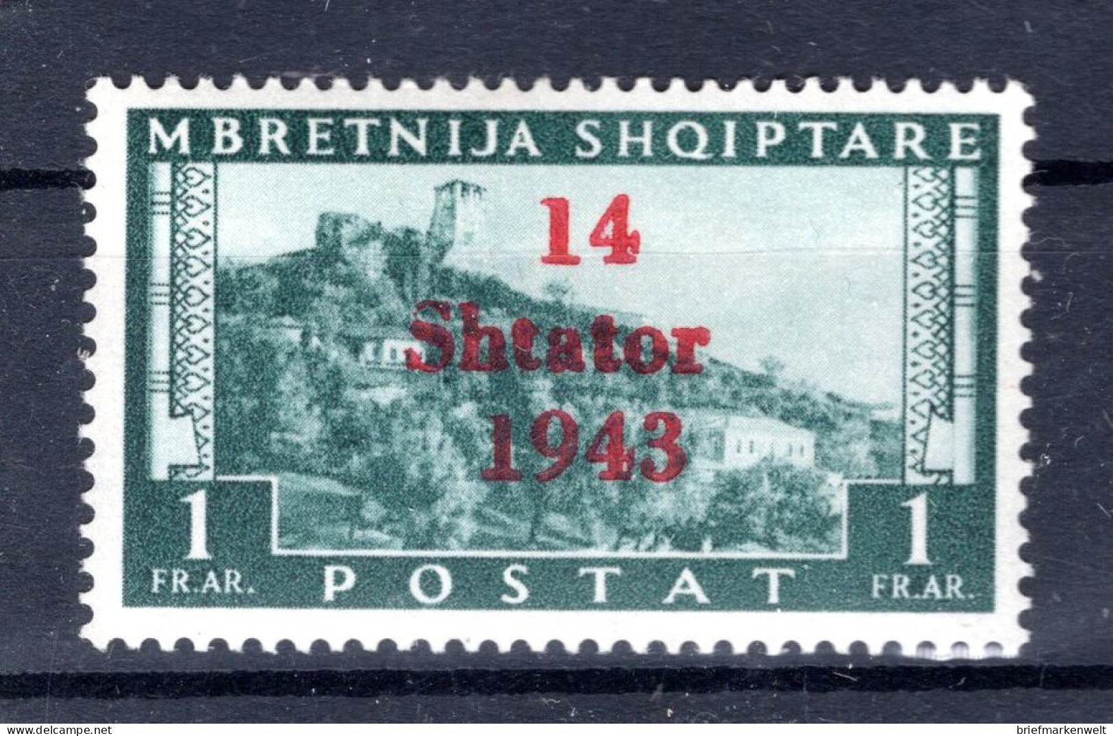 Albanien 11PFIX ABART * MH BPP 200EUR (K4637 - German Occ.: Albania