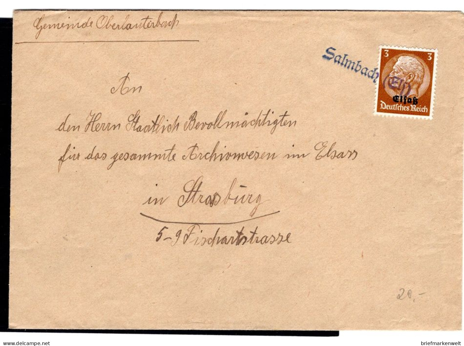 Elsass 1 Mit L1 SALMBACH BEDARF! (18763 - Other & Unclassified