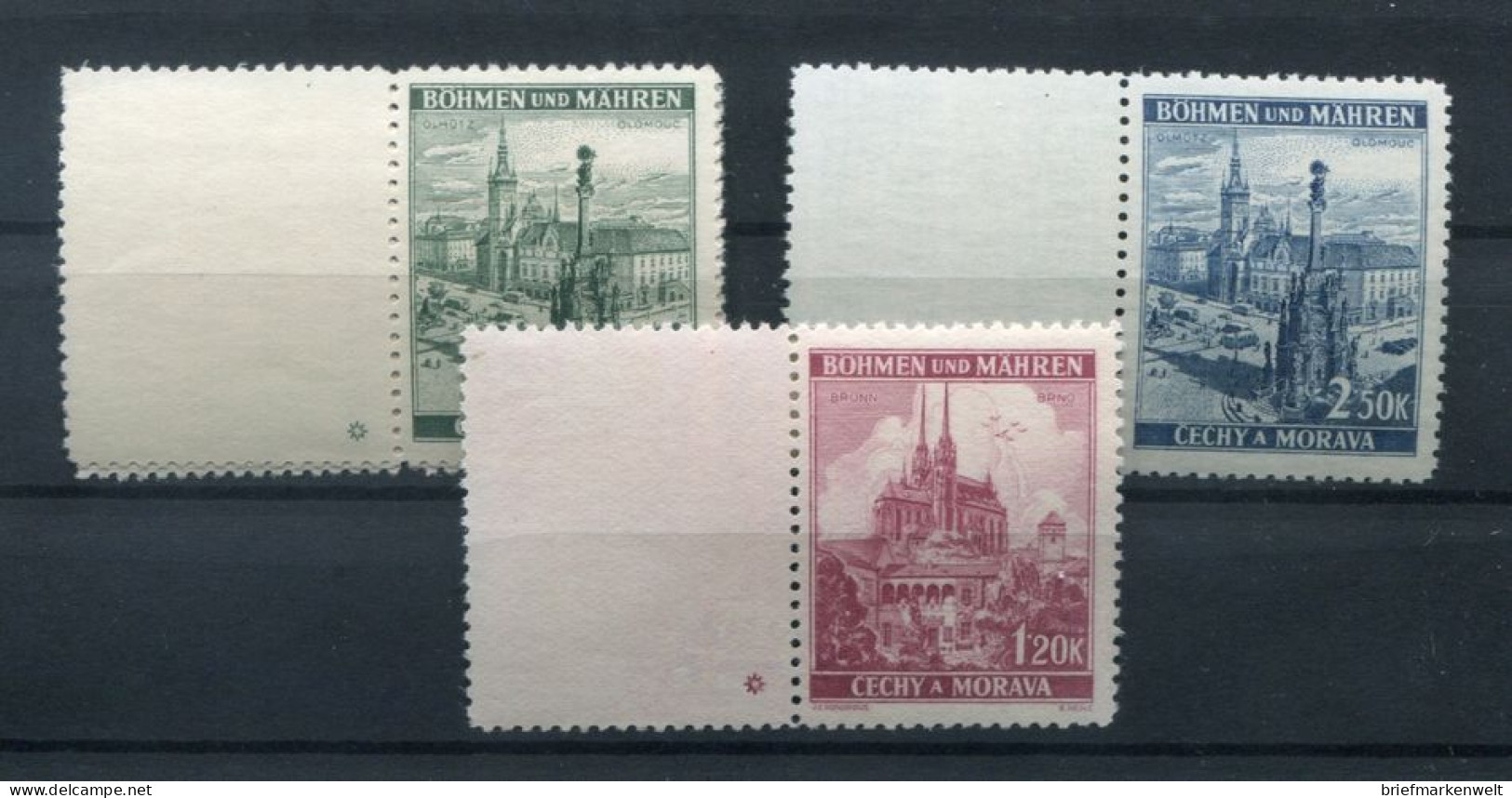 Böhmen 29,31,32LW Mit LEERFELD ** MNH POSTFRISCH (T0629 - Andere & Zonder Classificatie