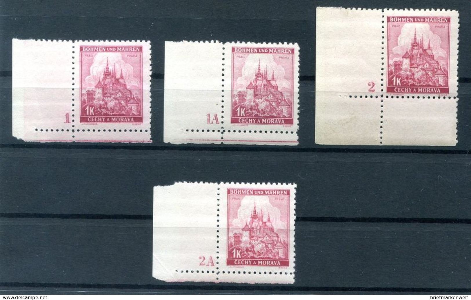 Böhmen 28 Pl Nr 1-2A DRUCKDATUM ** MNH POSTFRISCH (77474 - Sonstige & Ohne Zuordnung