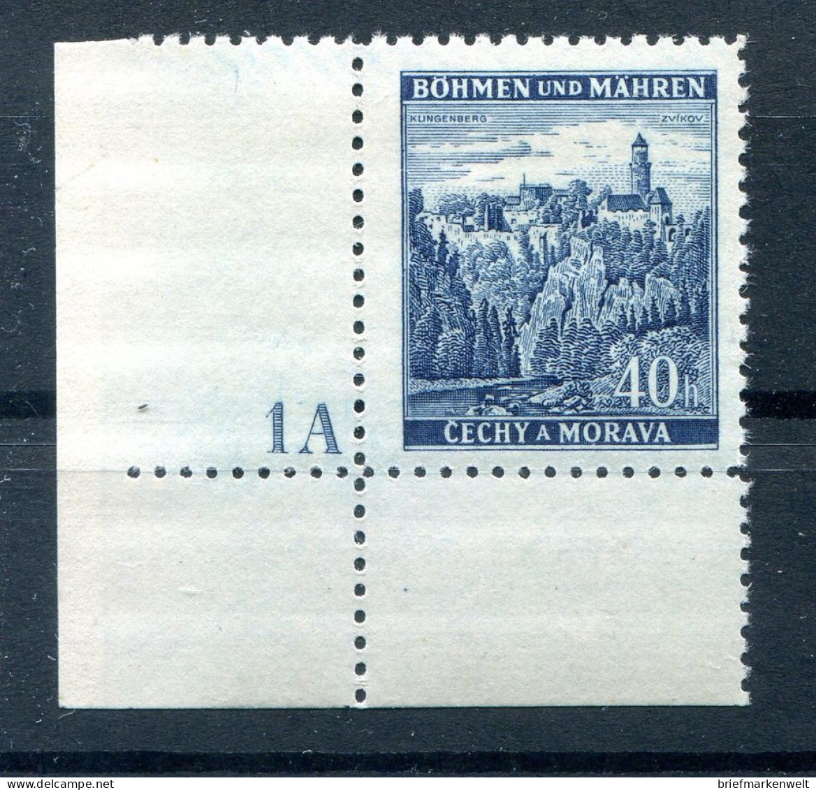 Böhmen 25 PlNr 1A PLATTENNUMMERN ** MNH POSTFRISCH (77466 - Andere & Zonder Classificatie