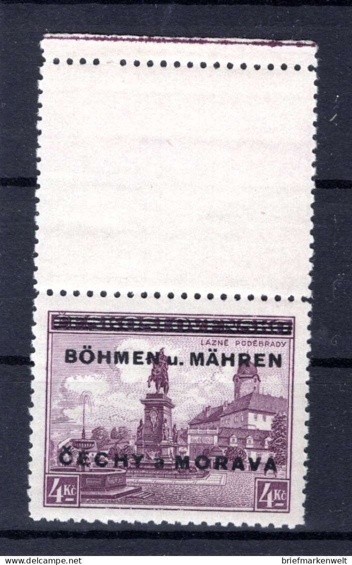 Böhmen 17LS Mit LEERFELD ** MNH POSTFRISCH 50EUR (K9607 - Sonstige & Ohne Zuordnung