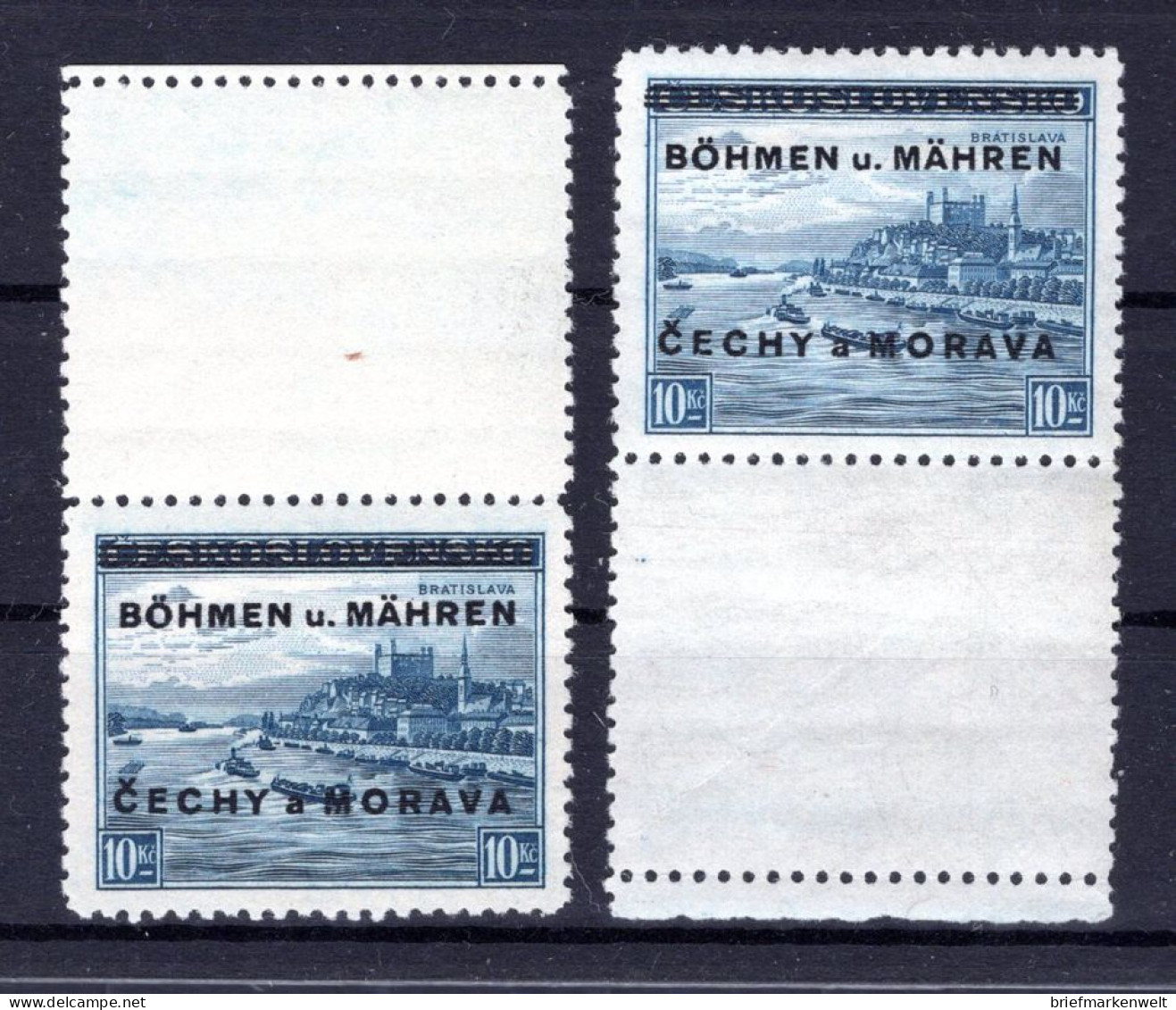 Böhmen 19LS Mit LEERFELD ** MNH POSTFRISCH 80EUR (K9609 - Sonstige & Ohne Zuordnung