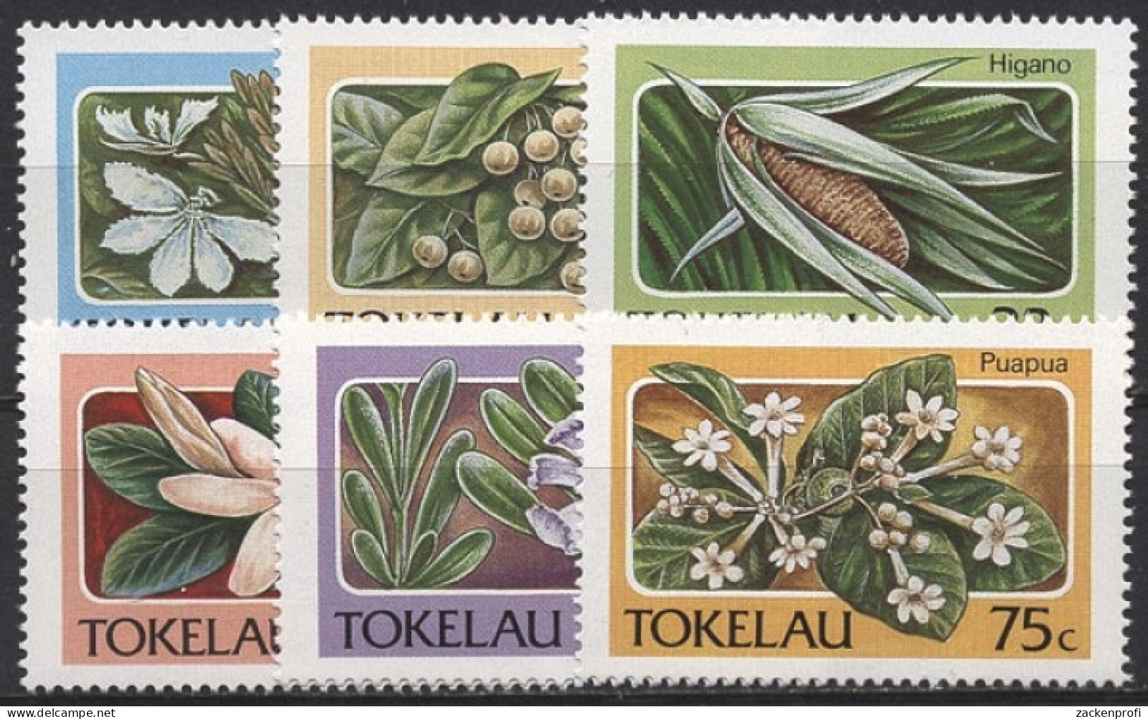 Tokelau 1987 Pflanzen, Blumen 136/41 Postfrisch - Tokelau