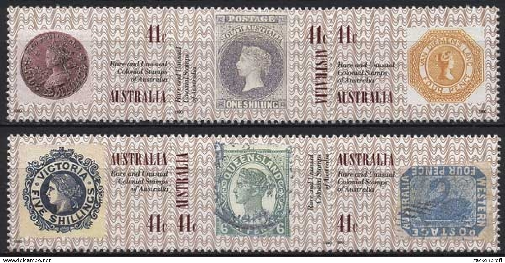 Australien 1990 150 Jahre Briefmarken Marken Der Kolonialzeit 1203/08 Postfrisch - Neufs