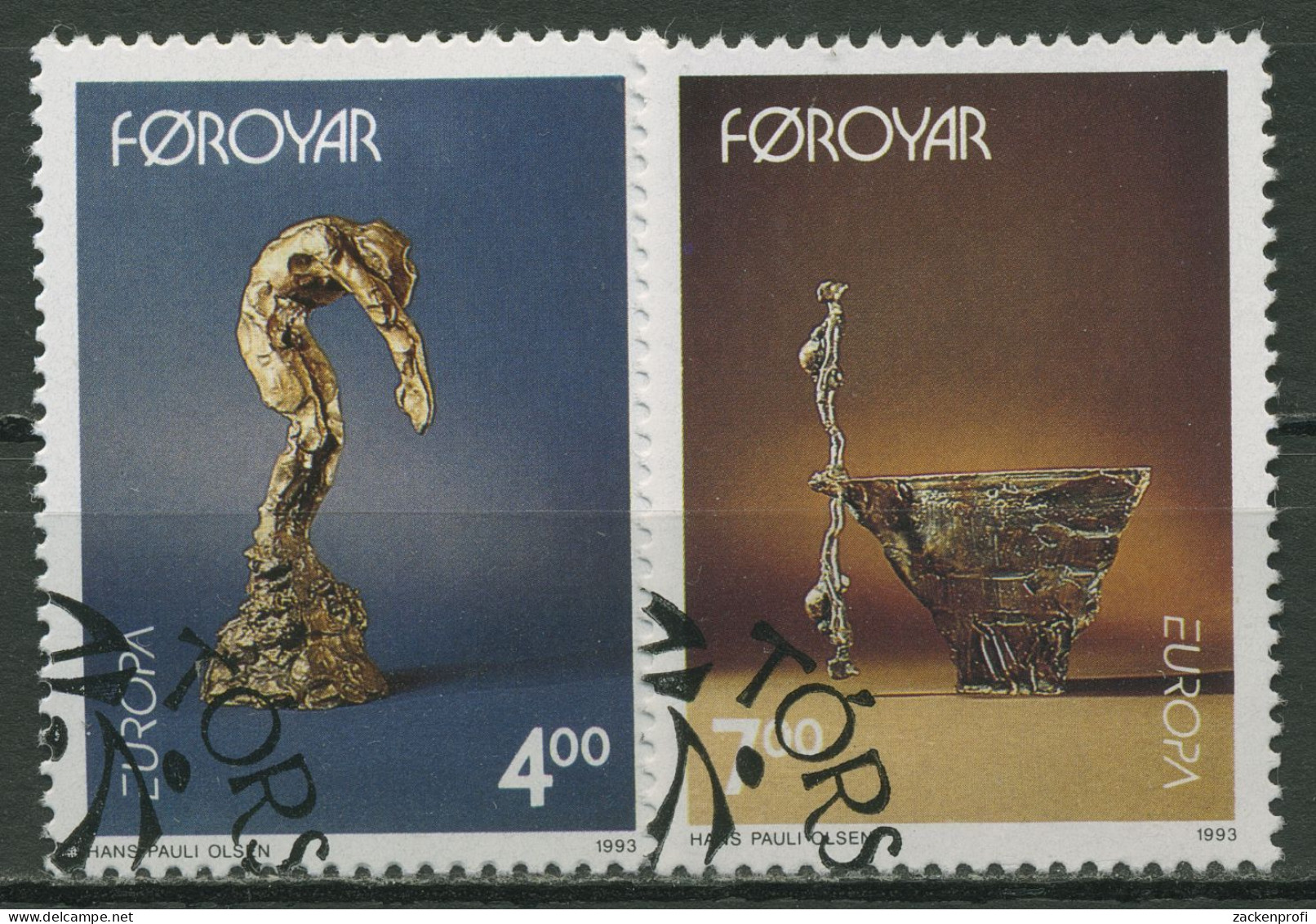 Färöer 1993 Europa CEPT: Zeitgenössische Kunst 248/49 Gestempelt - Färöer Inseln