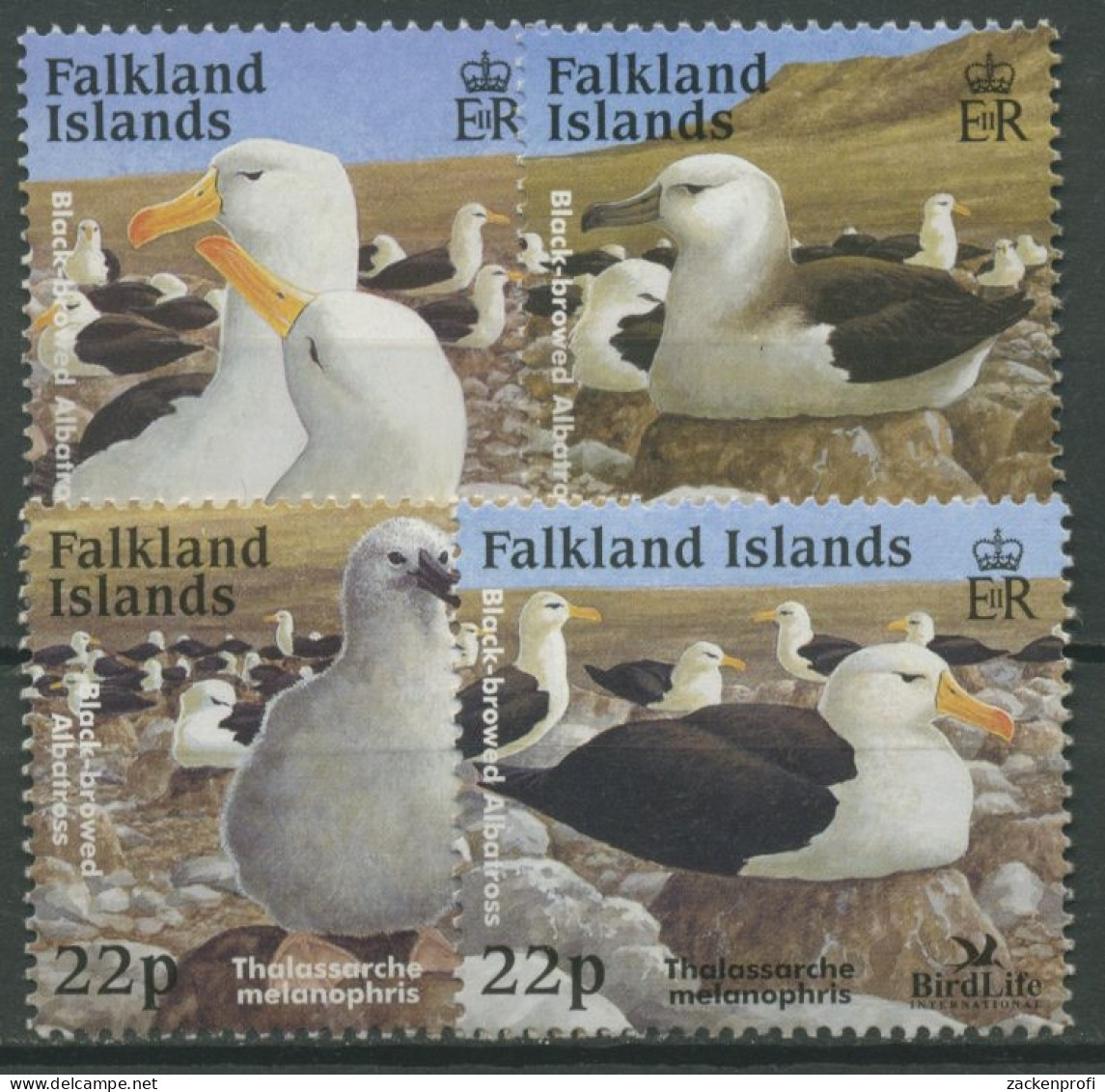 Falkland 2003 Naturschutz Schwarzbrauenalbatros 886/89 A Postfrisch - Falklandeilanden