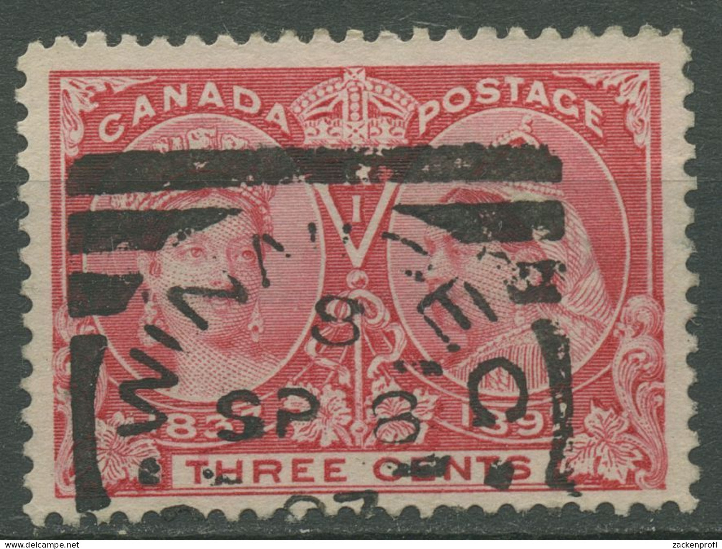 Kanada 1897 60. Thronjubiläum Königin Viktorias 3 Cents, 41 Gestempelt - Oblitérés