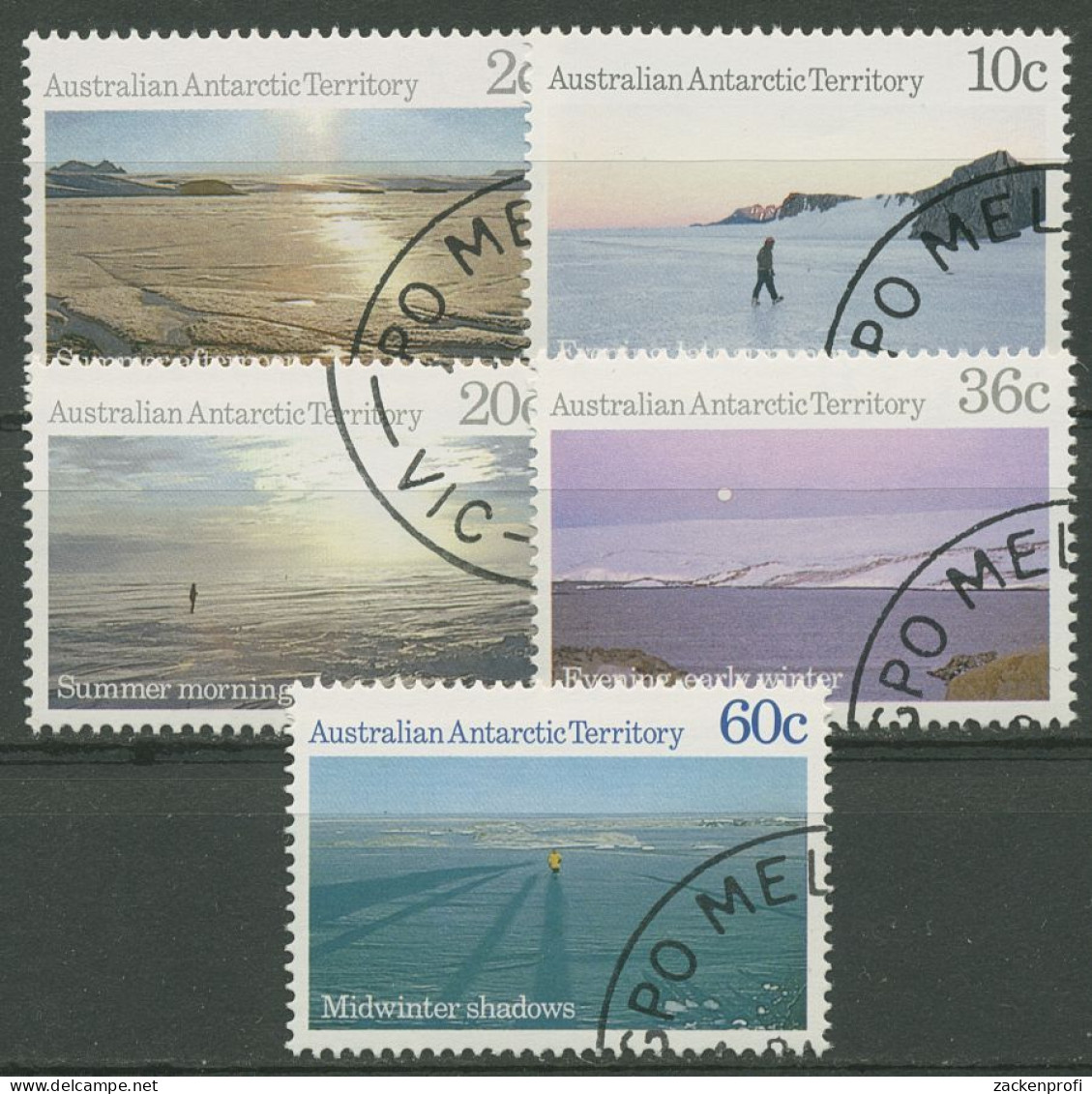 Austral. Antarktis 1987 Landschaften 74/78 Gestempelt - Gebraucht