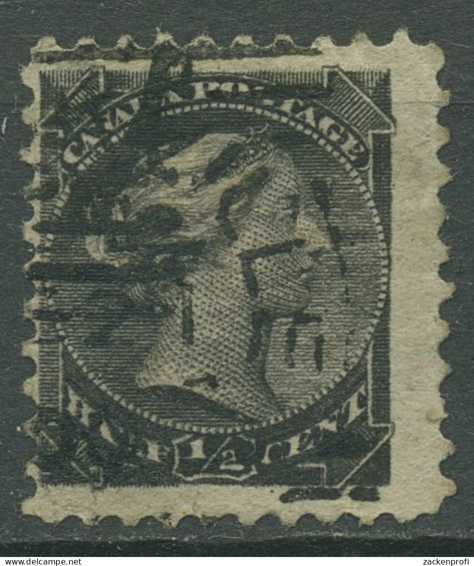 Kanada 1870 Königin Viktoria 1/2 Cent, 25 A Gestempelt, Kleiner Fehler - Gebruikt