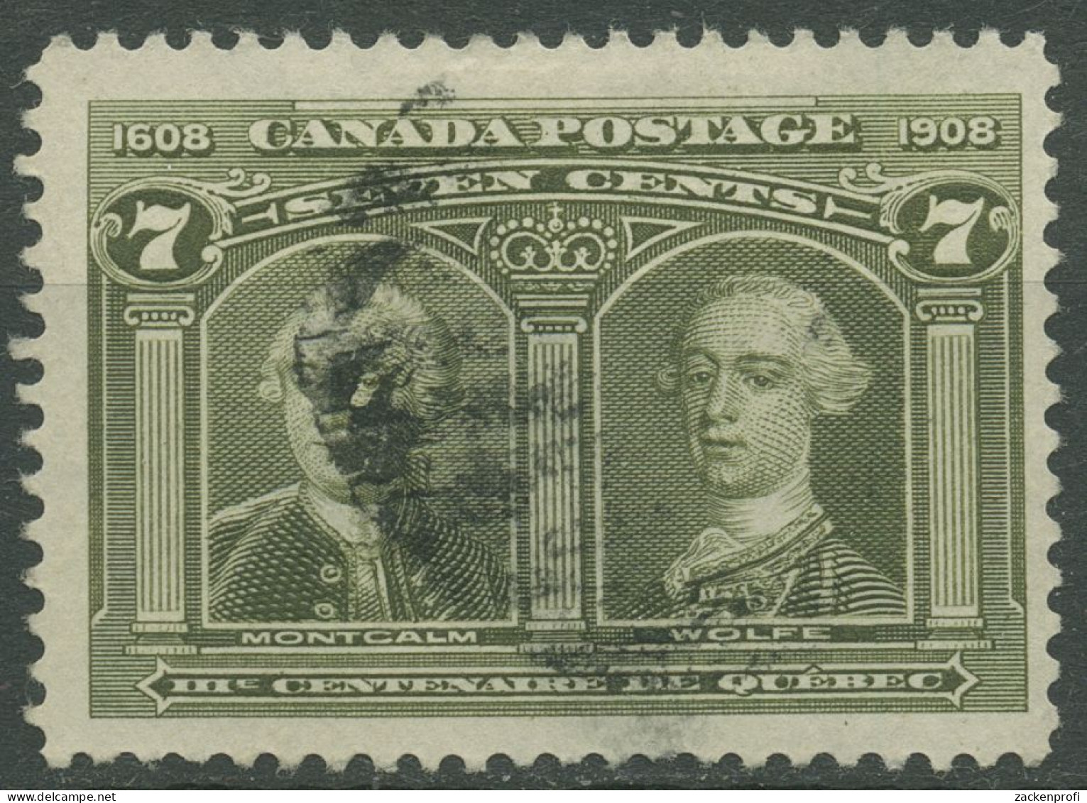 Kanada 1908 300 J. Gründung Quebecs General Wolfe 88 Gestempelt - Used Stamps