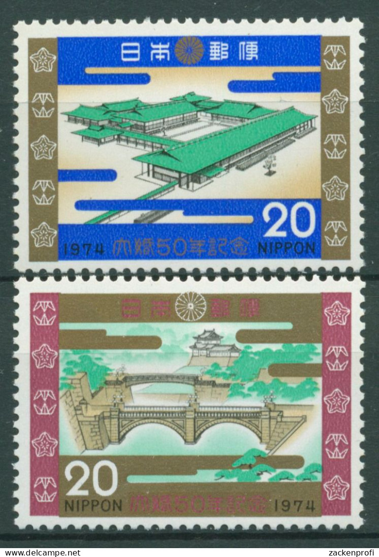 Japan 1974 Goldene Hochzeit Des Kaiserpaares Kaiserpalast 1197/98 Postfrisch - Nuevos