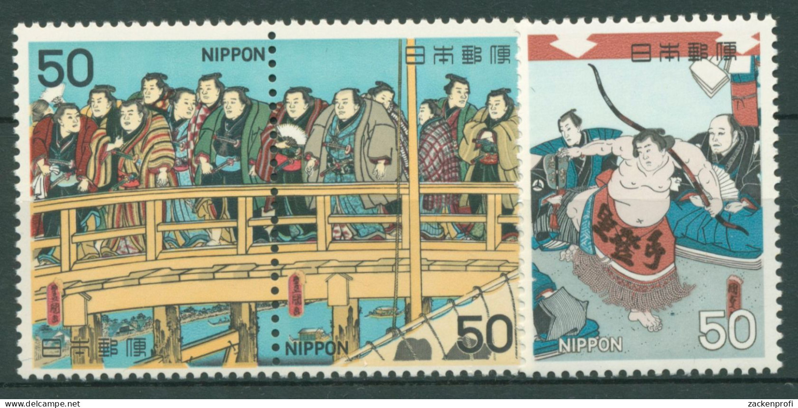 Japan 1979 Sumoringen 1377/79 ZD Postfrisch - Unused Stamps