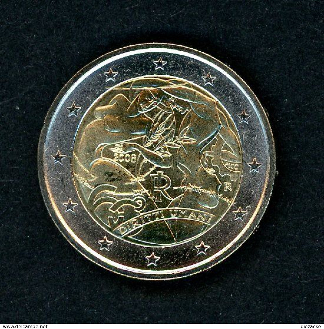 Italein 2008 2 Euro 60 Jahre Menschenrechte ST (M4985 - Conmemorativas