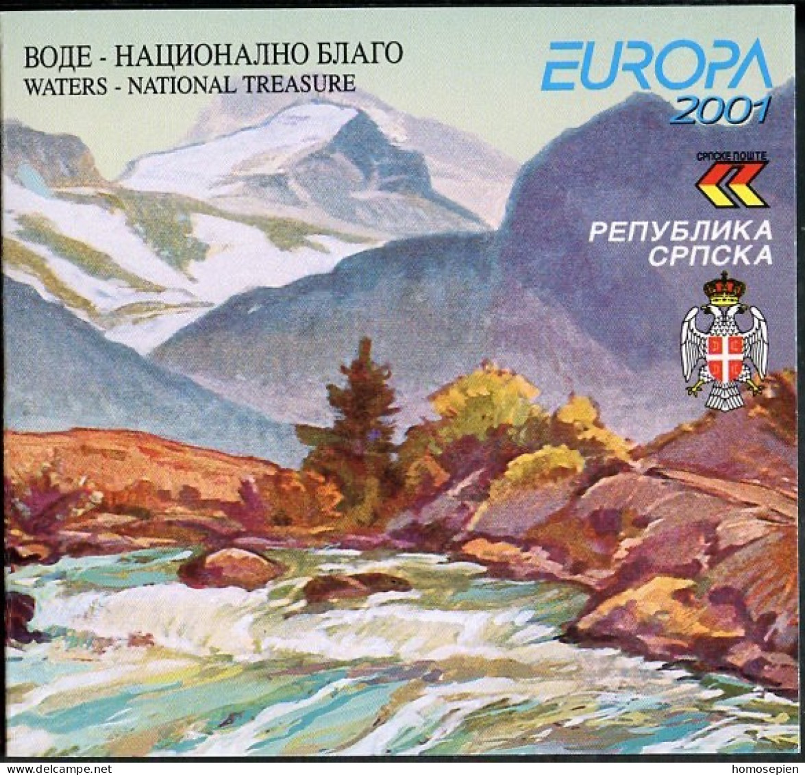 Bosnie Herzégovine Adm Serbe - Bosnia - Bosnien Carnet 2001 Y&T N°C204A - Michel N°MH3 - EUROPA - Vierge - Bosnia Herzegovina