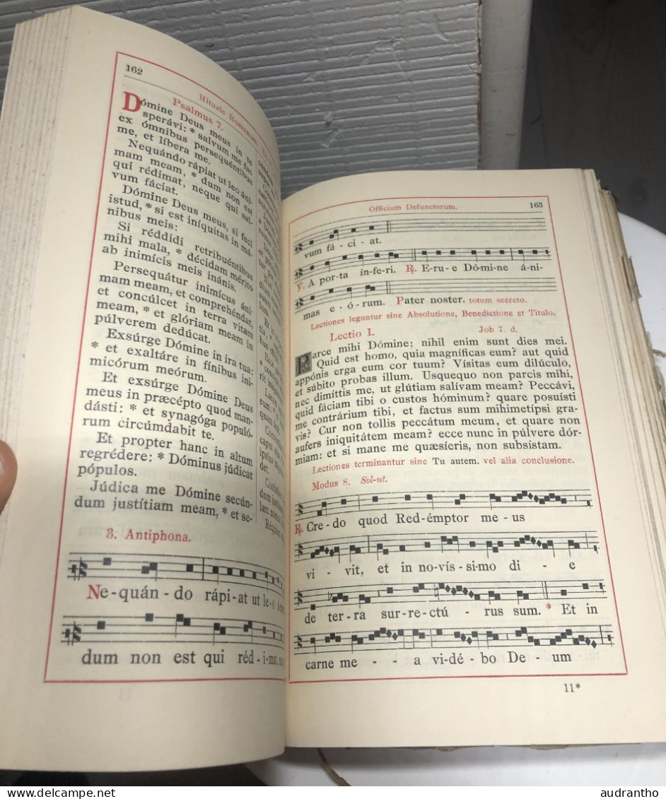 livre du diocèse de Laval en latin RITUALE ROMANUM bénédictions et instructions de 1909