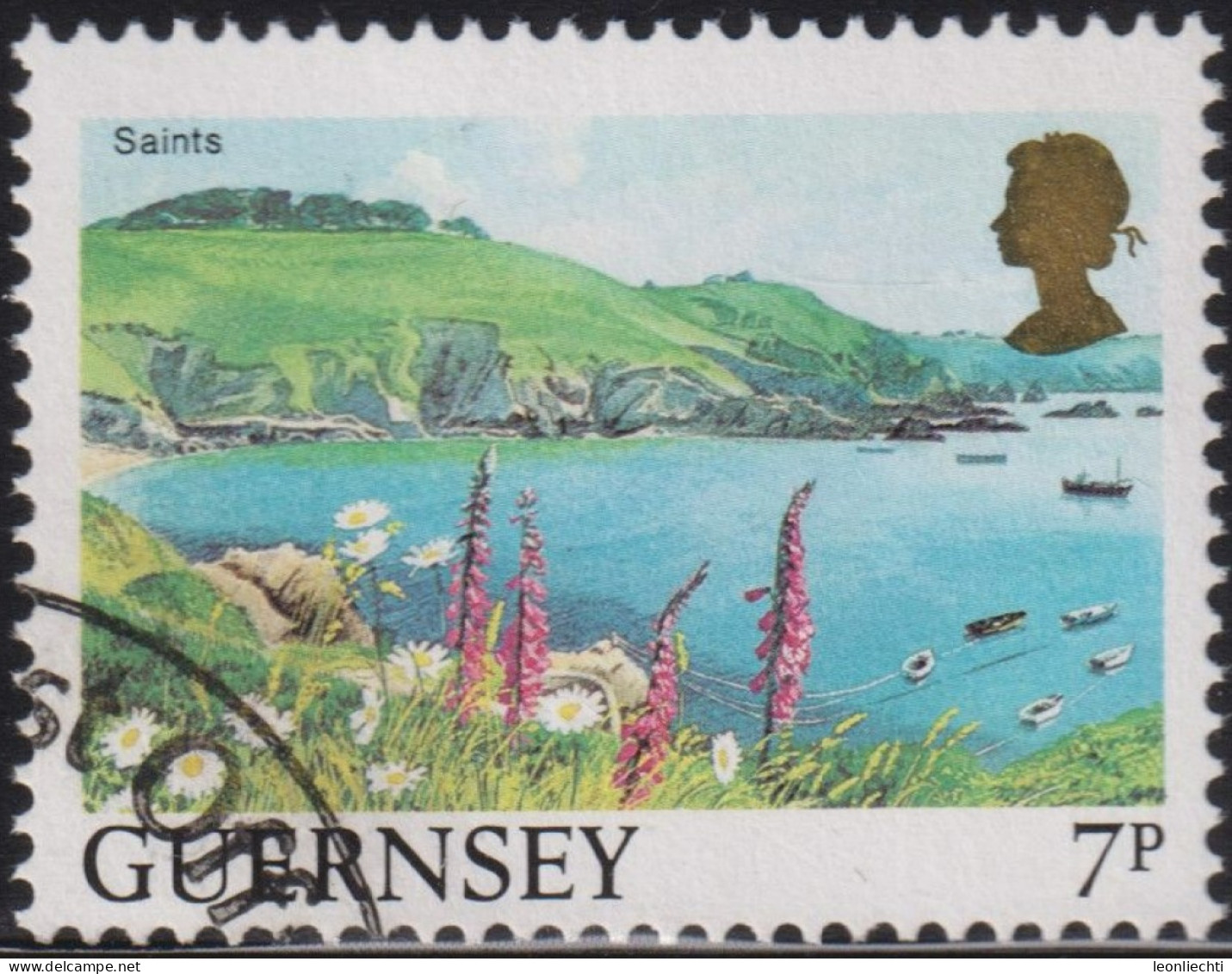 1985 Guernsey ° Mi:GG 329A, Sn:GG 289, Yt:GG 331, Sg:GG 302, AFA:GG 322, Un:GG 331,Saints Bay - Guernsey