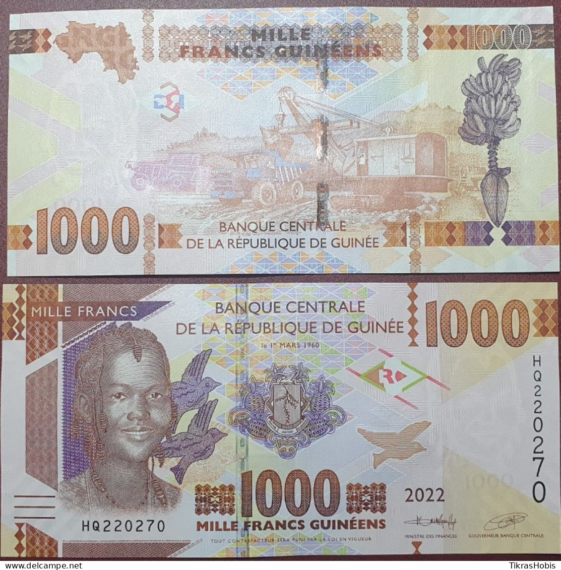 Guinea 1000 Francs, 2022 P-48d - Guinée