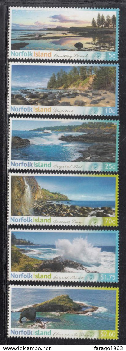 2014 Norfolk Island Shorelines Complete Set Of 6 MNH - Isla Norfolk