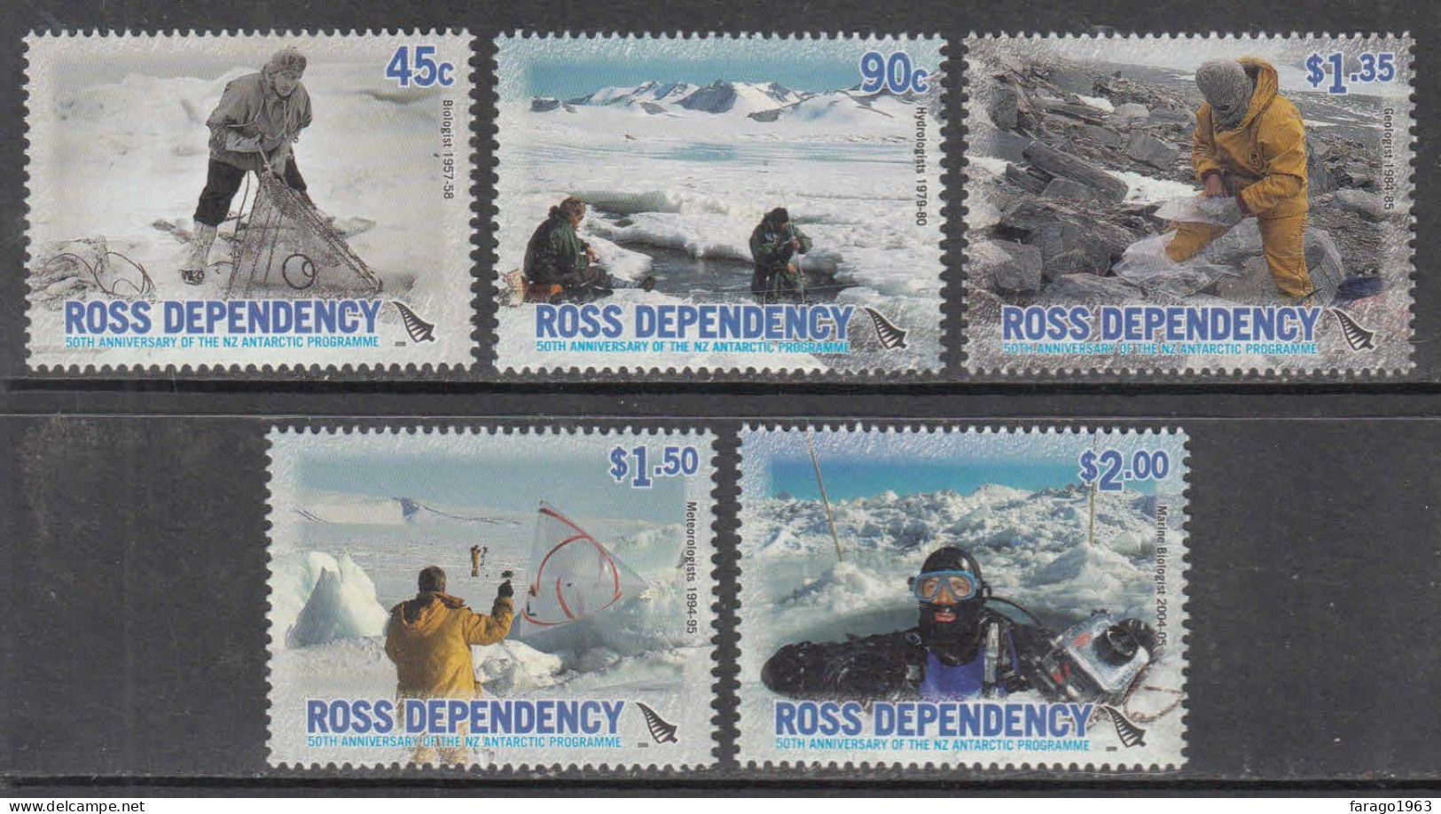 2006 New Zealand Antarctic Programme Complete Set Of 5 MNH - Neufs