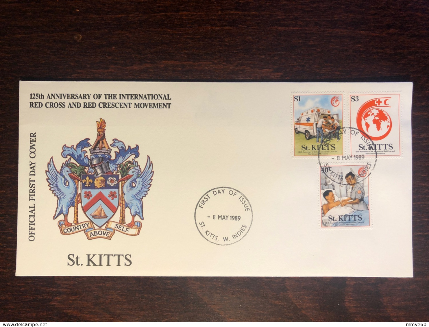 ST KITTS FDC COVER 1989 YEAR RED CROSS HEALTH MEDICINE STAMPS - St.Kitts And Nevis ( 1983-...)