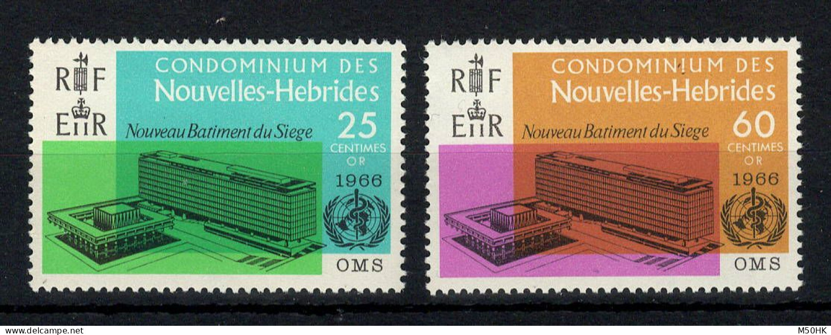 Nouvelles Hebrides - YV 245 & 246 N** MNH Luxe , Legende Française , OMS , Cote 6 Euros - Unused Stamps