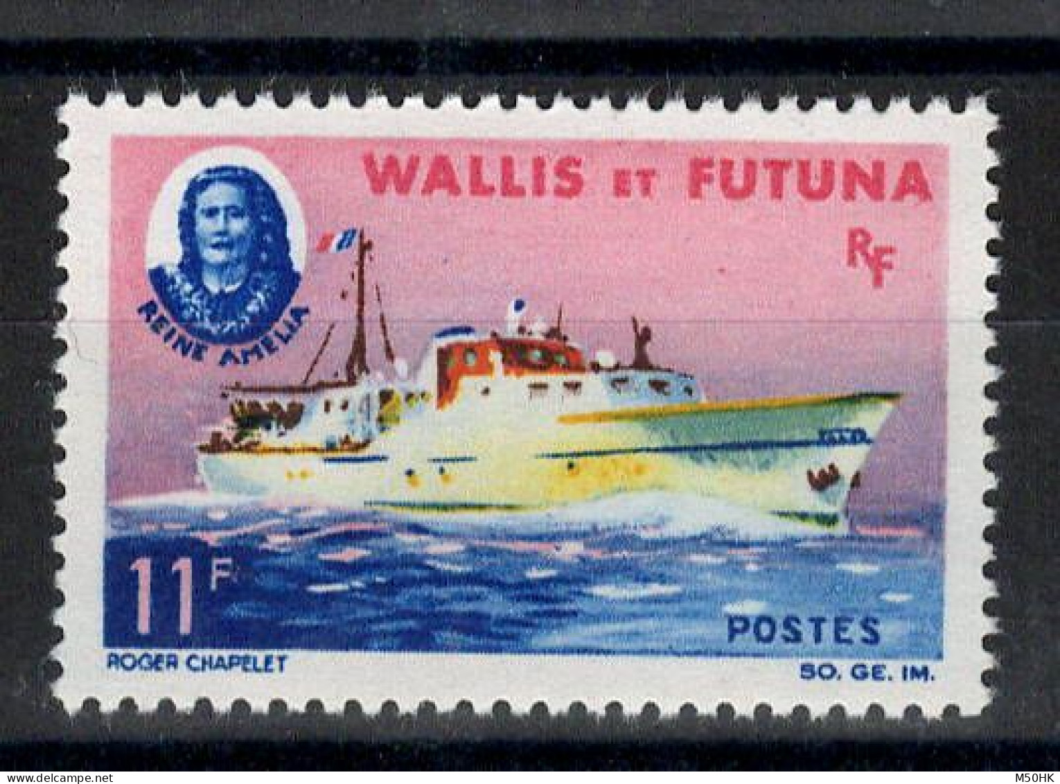 Wallis & Futuna - YV 171 N** MNH Luxe , Bateau Reine Amelia - Nuovi