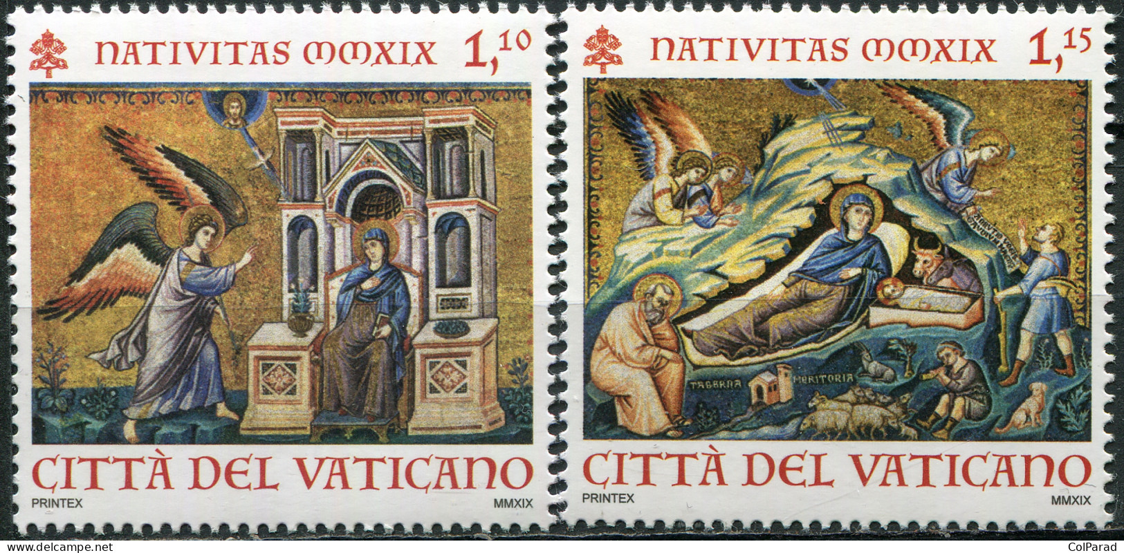 VATICAN - 2019 - SET OF 2 STAMPS MNH ** - Christmas - Nuevos