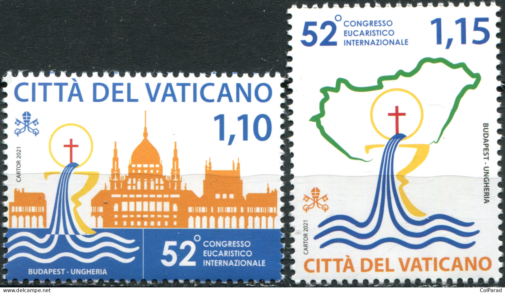 VATICAN - 2021 - SET MNH ** - 52nd International Eucharistic Congress, Budapest - Ongebruikt