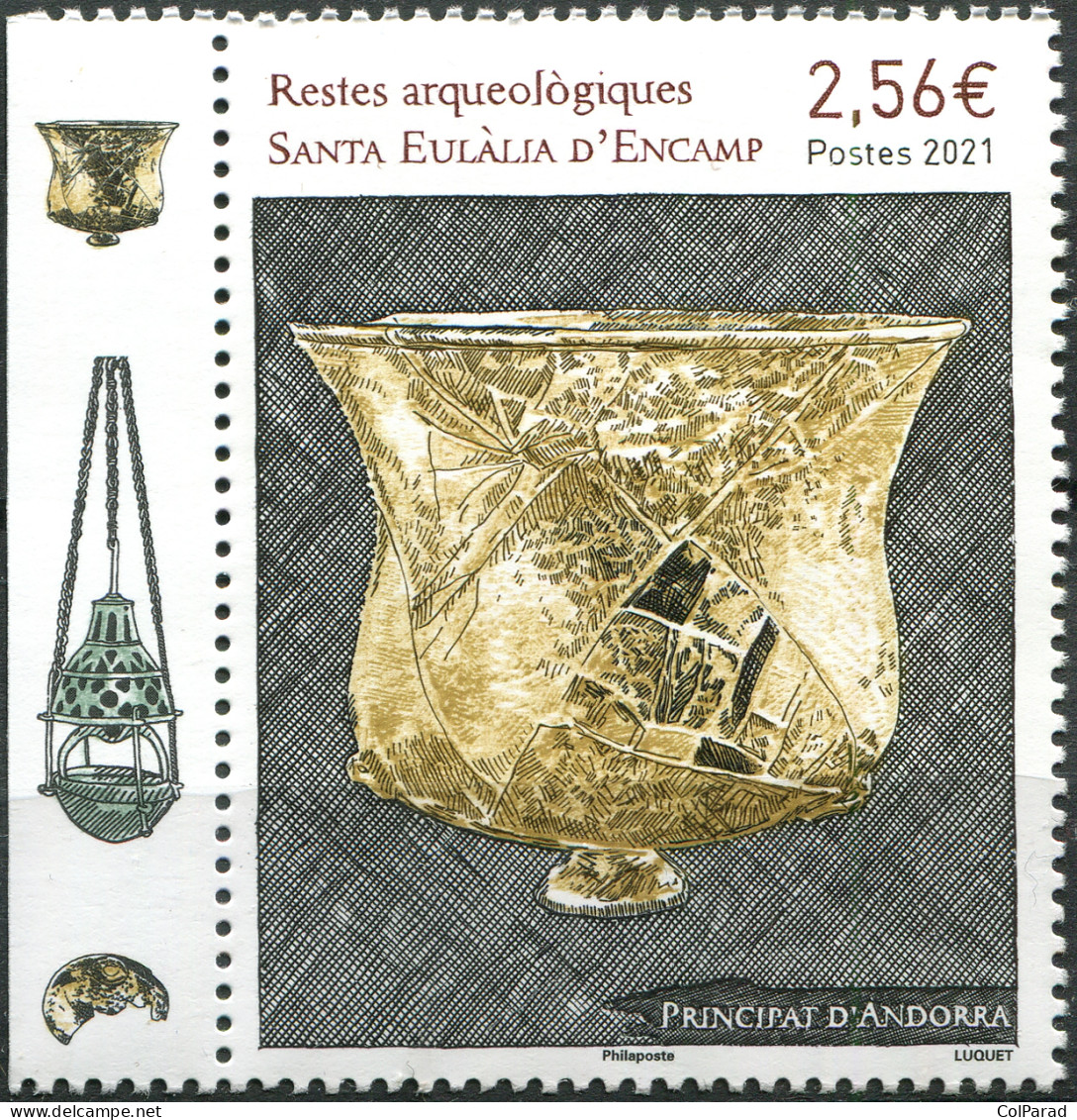 ANDORRA [FR.] - 2021 - STAMP MNH ** - Gold Chalice, Santa Eulalia Church - Nuovi