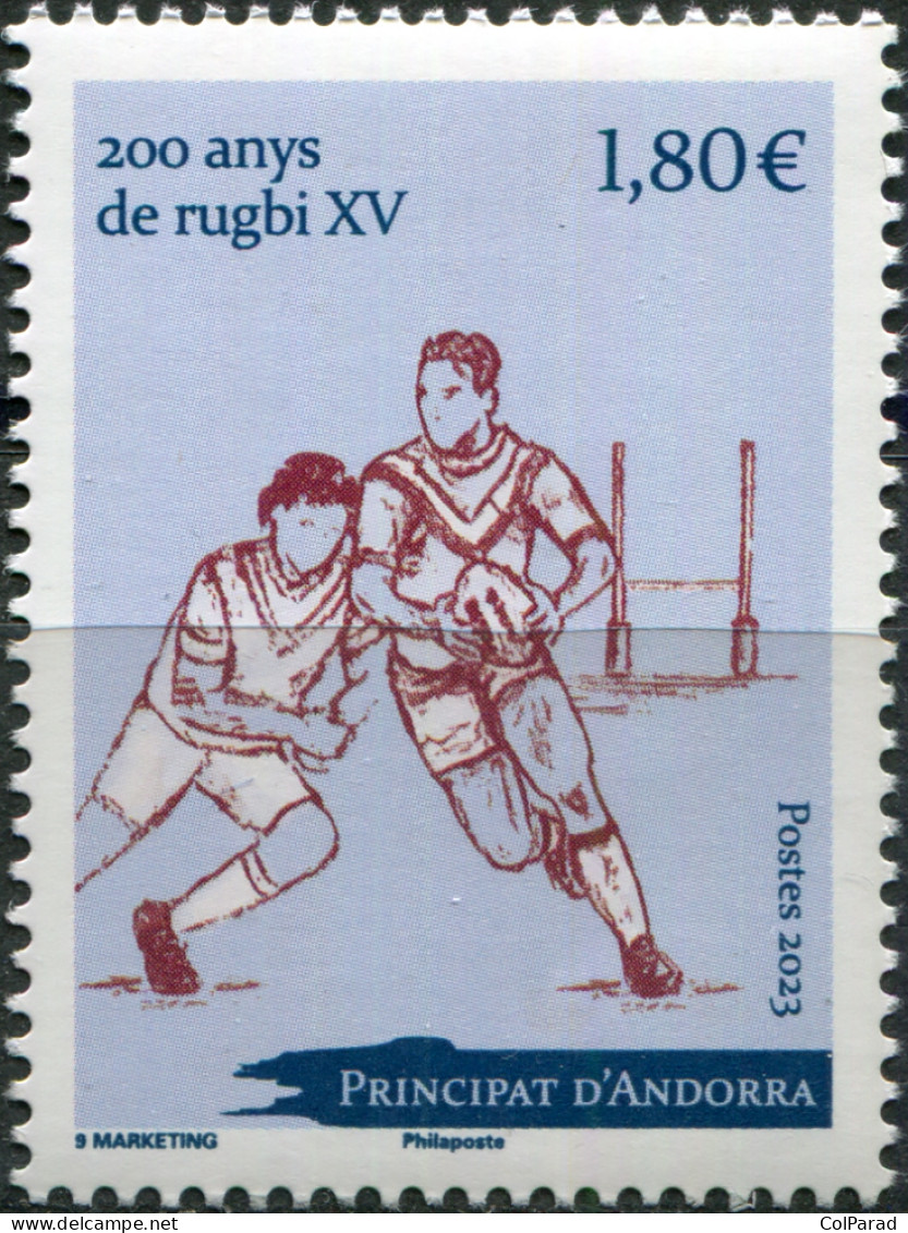 ANDORRA [FR.] - 2023 - STAMP MNH ** - 200th Anniversary Of Rugby XV - Ungebraucht
