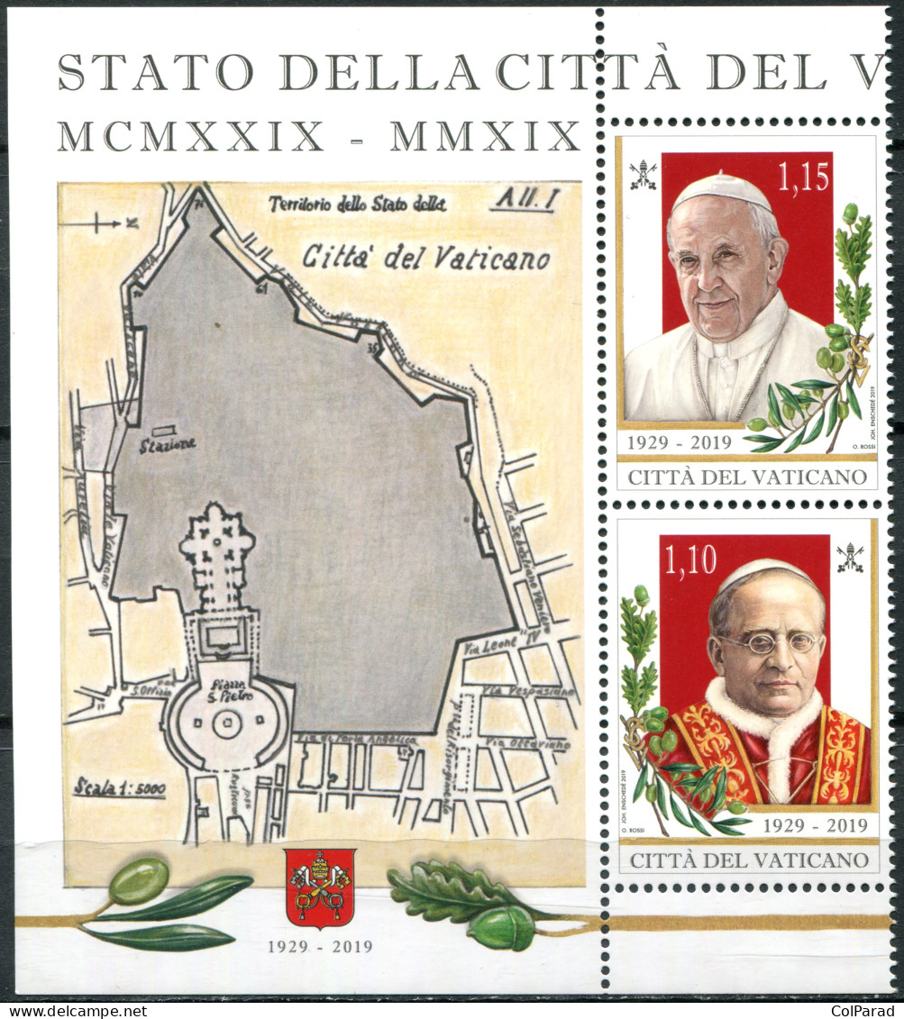 VATICAN - 2019 -  BLOCK MNH ** - 90th Anniversary Of The Lateran Accords - Unused Stamps