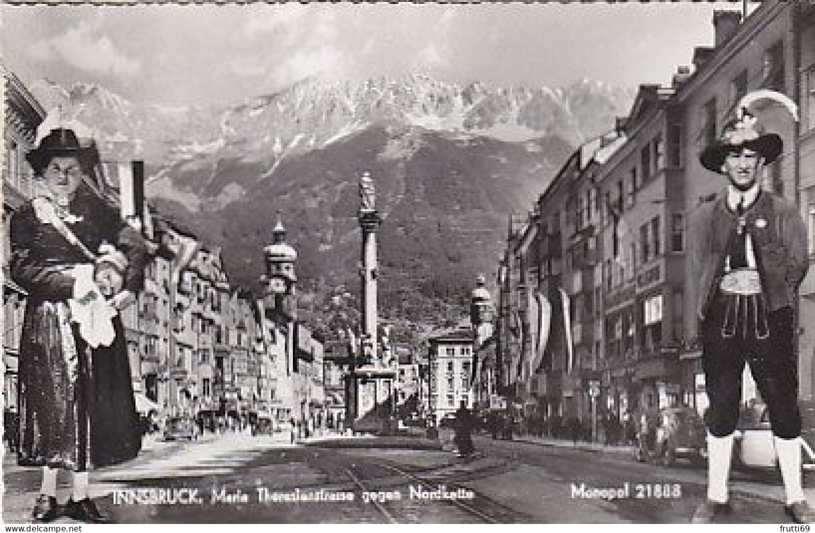 AK 209482 AUSTRIA - Maria Theresienstrasse Gegen Nordkette - Innsbruck