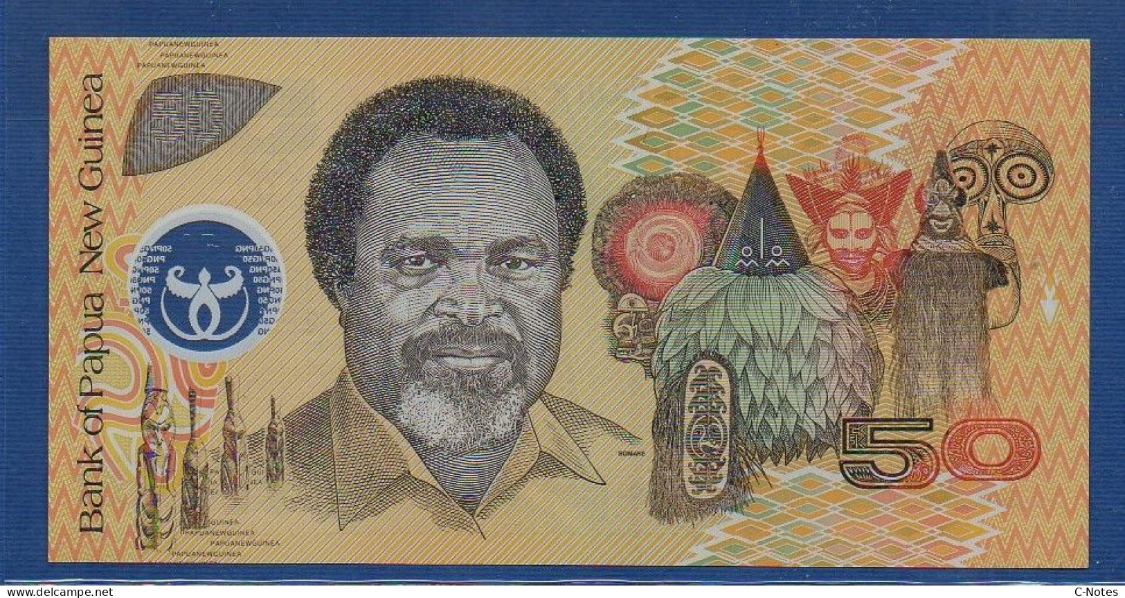 PAPUA NEW GUINEA - P.25 – 50 KINA ND (2000) UNC, Serie AG00089743 -Silver Jubilee Papua New Guinea" Commemorative Issue - Papoea-Nieuw-Guinea