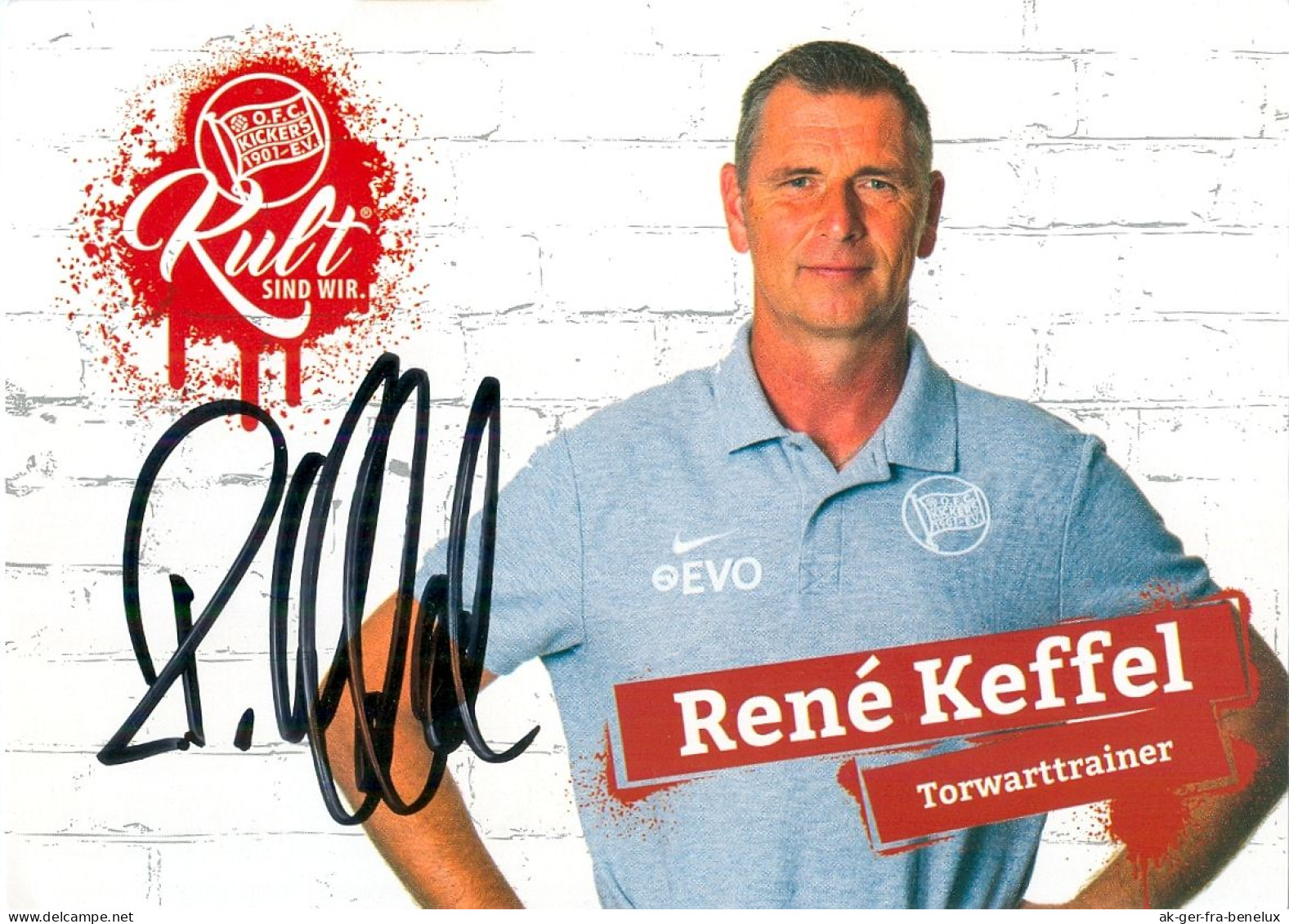 Fußball-Autogramm AK René Keffel Offenbacher Kickers 18-19 OFC Offenbach Am Main Bonames Viktoria Preußen Frankfurt - Handtekening
