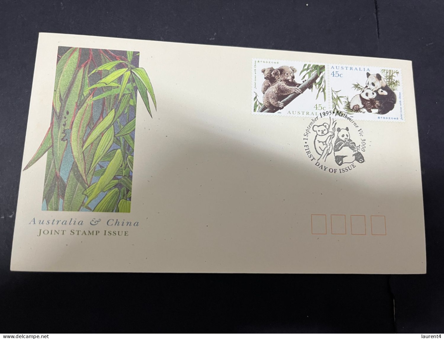 22-3-2024 (3 Y 44) Australia  FDC - 1995 - Joint Issue With China (Panda & Koala Bears) - Christmas Island